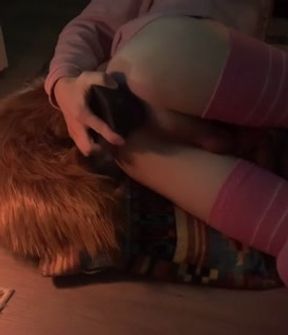 Cute juicy femboy fox gets destroyed by XL rex