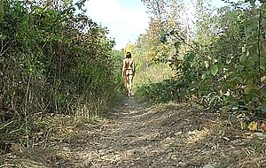 Dildoing outdoors