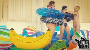 RB-F Inflatable destroying with Lisa Pati and Reggi Part 1 of 2 4K UHD Version