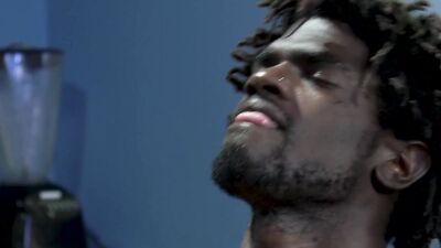 White chum is impaled on a big black cock and he likes it