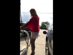 CD Gurl at the Gas Station