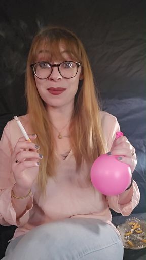Smoking Fetish and Balloons - How much smoke is in my lungs?