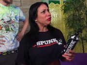 Product rep SHEILA MARIE demonstrates DP gangbang with ERIC JOHN, others