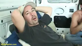 Skinny MILF picked up from street for a bangvan ride