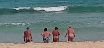 Naked in the Sea with the Girls!