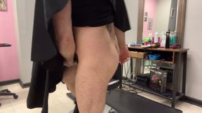 Hairy Muscle Daddy barber at the barber shop horny for penis porn cock addicted hairy muscle dick daddy dong