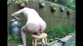 Close up Outdoor Anal and Sounding Cum