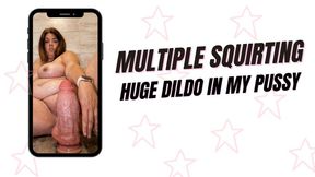 Shower Floor Thick Dildo Fucking - Multiple Squirting Orgasms