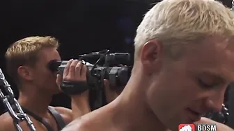 Group of men in hardcore fisting and rimming session