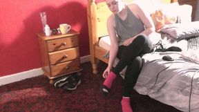 Sophie Puts On Her Sandals