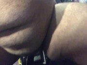 FTM bear chub cums on my dildo