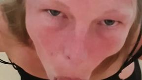 Bound and Deepthroated MILF fucked in standing doggystyle