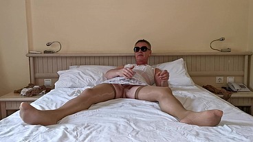 Sissy Slut Michelle relaxes after a business day at the Turkish Hotel in Dalaman
