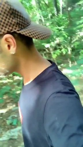 Boy Walks with Cum Mess on Face but He Need to Hide Because Someone Comes