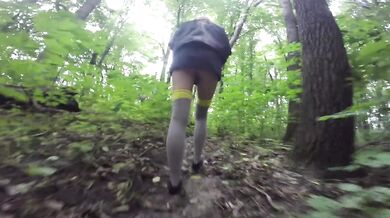 Naked pussy in forest