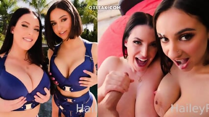 All Natural Outdoor Threesome - Hailey Rose, Angela White