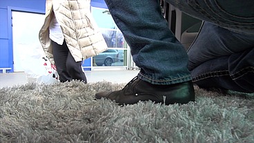 BBW milf Lenka like to fuck after Christmas shopping