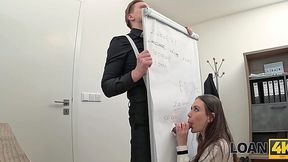 A hot secretary knows exactly how to please her boss' dick