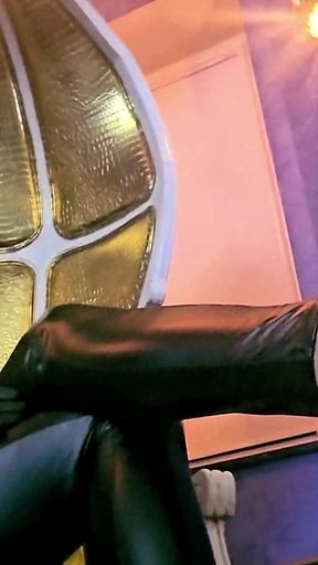 Stina Stone Femdom Feetworship Barefeet Licking Foot Gagging by German Mistress in Leather Gloves Part 1