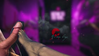 AVL# 7 Nylon FEET and HEEL Cock teasing