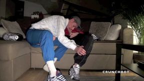 slut fucked by babdoy in discret undergand with sneaker domination