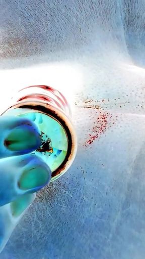 Negative Video of Ass Butt plug on bed Brown ASS   Clip 1