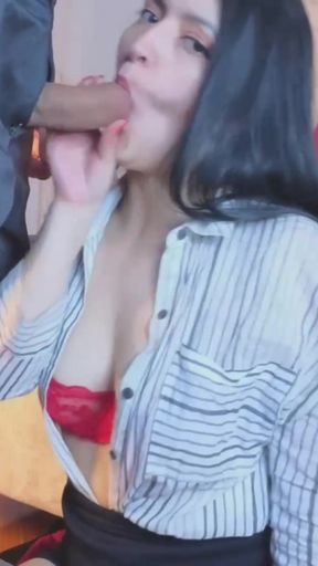 My boss offered me a raise if I give him a really good blowjob. I want to help my husband with the expenses.