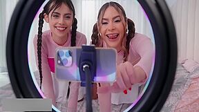 Fake Twins Share A Hot Stepdads Bed - Pov
