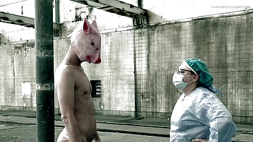Dominatrix Mistress April - Piggy pegging at the Abattoir