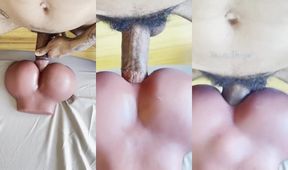 Eating my toy I almost cummed big BBC twink furry solo