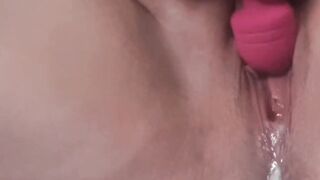 Tight twat teenagers vibrating clitoris until her snatch squirts and creams with orgasms