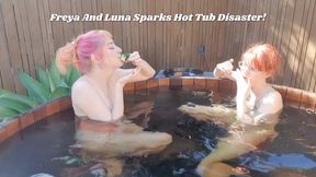 Freya And Luna Sparks Farting In A Hot Tub!