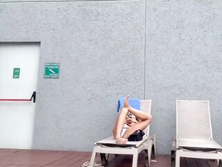 I recorded my noted influencer roommate sunbathing in brasilin thong here in medelin