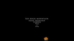 Red rock mountain public foot worship 1080p Remy and Honey