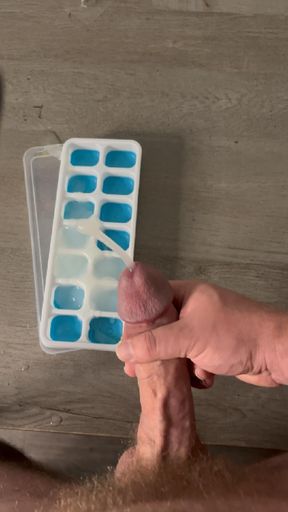 Big Cock Bodybuilder Makes Ice Cubes With Ropes of His Cum