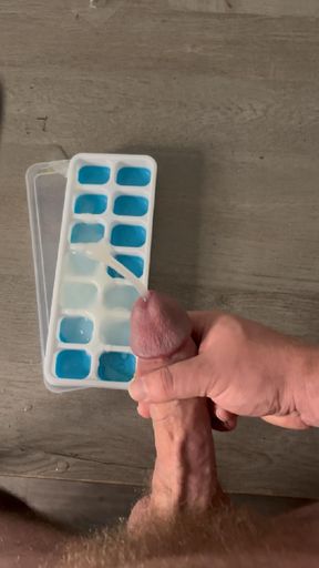 Big Cock Bodybuilder Makes Ice Cubes With Ropes of His Cum