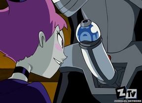 Teen Titans Cyborg gets his dick sucked by Jinx