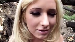 Blonde b!tch abandons hubby for outdoor anal&#x1F44C; freakfest finishing with sloppy facial