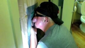 Ebony Meat Enjoys Gloryhole Blowjob