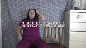 Stressed out nurse NEEDS wedgie relief ft Layla Moore - wmv