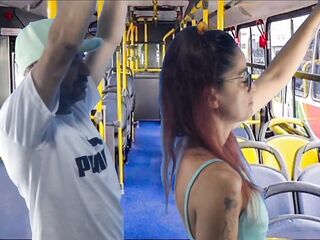 Student humped and fucked on the bus in public!