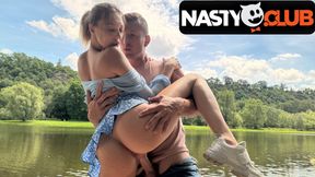 NASTY CLUB - Leggy Beauty Isabella De Laa Fucks Outdoor