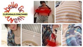 Princess Brown Eyes with The Huge Tits Public Toilet Bathroom Escapades