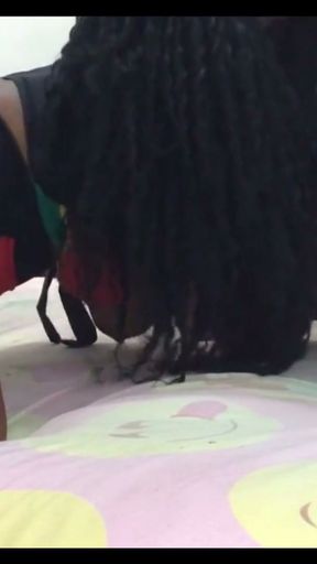 Mastered Real Amatuer Brazilian Ebony Couple and Black Bull Ft. Meggy Delicia GP   Clip 1