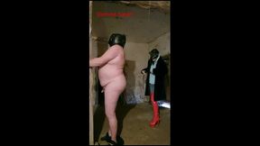 une bonne correction au fouet pour ma chienne !!!