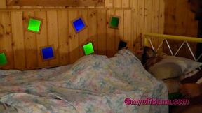 Beautiful busty step mom gets fucked and assfucked by her '_s friend while he'_s resting