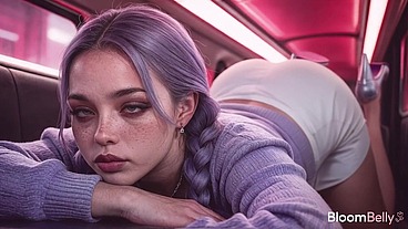 Insatiable late-term passion: I left crimson finger marks on this slut's rounded thighs while my cock ruthlessly stretched her dripping slit [AI]