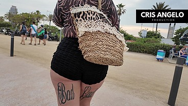 Iria Ruiz - Barcelona Public Fuck in parking with Cris Angelo
