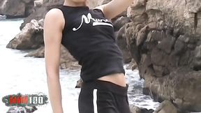 Danny: Lovely Arab Danny Removing Clothes in the Rocks