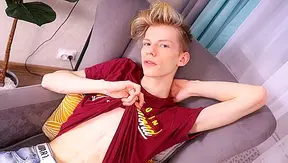 Alex Powelly Strokes His Dick Seductively in the Armchair - Gay XXX